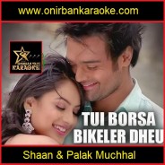 Tui Borsha Bikeler Dheu Karaoke By Shaan & Palak Muchhal (Bangla_Mp4)