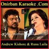 Rumal Dile Jhogra Hoy By Andrew Kishore & Runa Laila (Karaoke_Mp4)